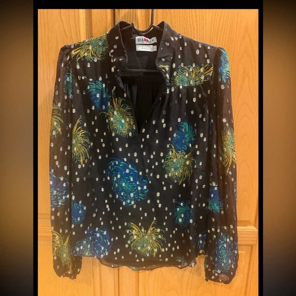 Hartley Westwood A.L.C. Multicolor Silk Blouse Size 4